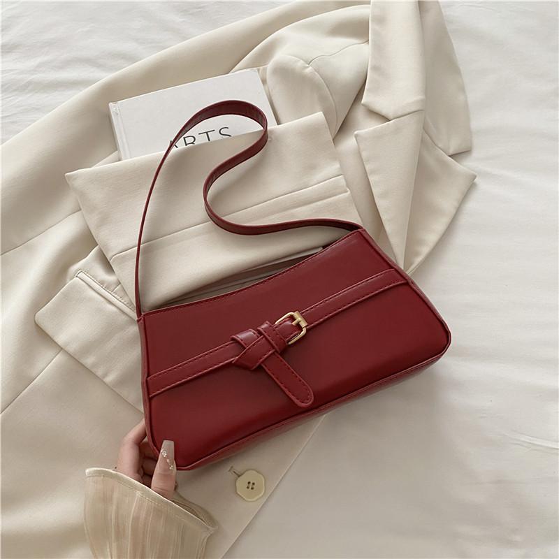 French Trend Personalized Versatile Casual Commuter Armpit Bag Women's Fashion New Simple Solid Color Premium Shoulder Bag