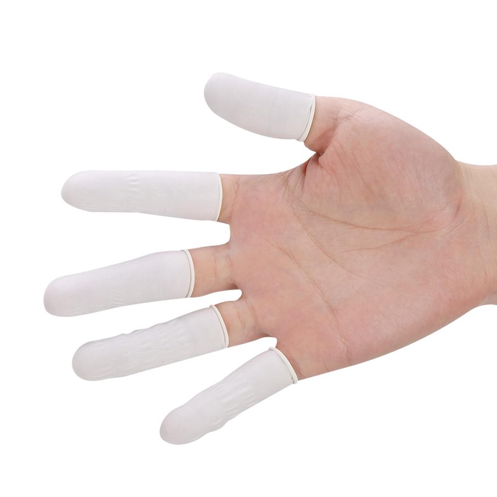 300pcs Natural Latex Finger Cots Ultra thin Safety Durable Elastic Tattoo Manicure Tool