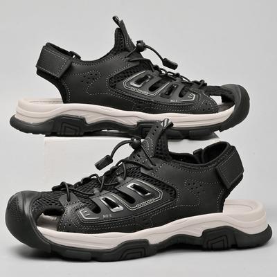 Fashion Non-Slip Leather Beach Roman Sandals New Comfort Men's Wading Aqua Shoes Outdoor Sneakers Leisure Walk Summer Male Beach Shoes