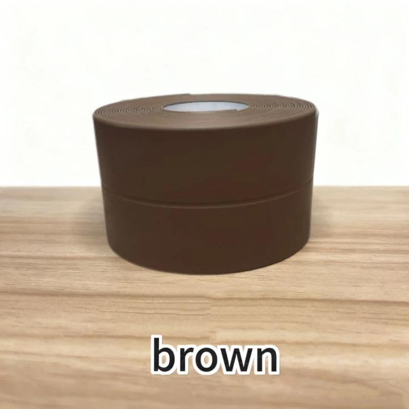 

1-3 рулона Водонепроницаемая и плеснестойкая уплотнительная лента для унитаза, Самоклеящаяся уплотнительная лента для кухни и ванной, Водонепроницаемая лента для ванной 2.2cm&1m коричневый