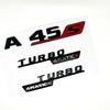 3D ABS Black A45S Logo Turbo 4MATIC Badge Car Rear Star Sticker Trunk AMG Emblem For Mercedes Benz A 45S AMG W177 Accessories
