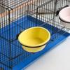 Wide Mouth Hanging Ceramic Parrot Bowl Detachable Prevents Spills Parrot Food Cup with Stand Bird Feeding Bowl Indoor Outdoor