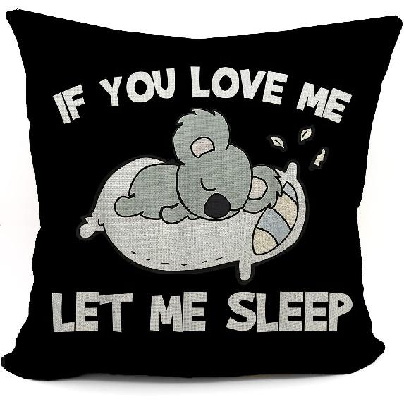 Mancheng-zi Koala Pillow Covers 18x18 - Koala Gifts for Girls & Women чёрный