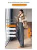 Plus Size Women's Fleece-Lined Wool Blend Split Wide-Leg Pants
