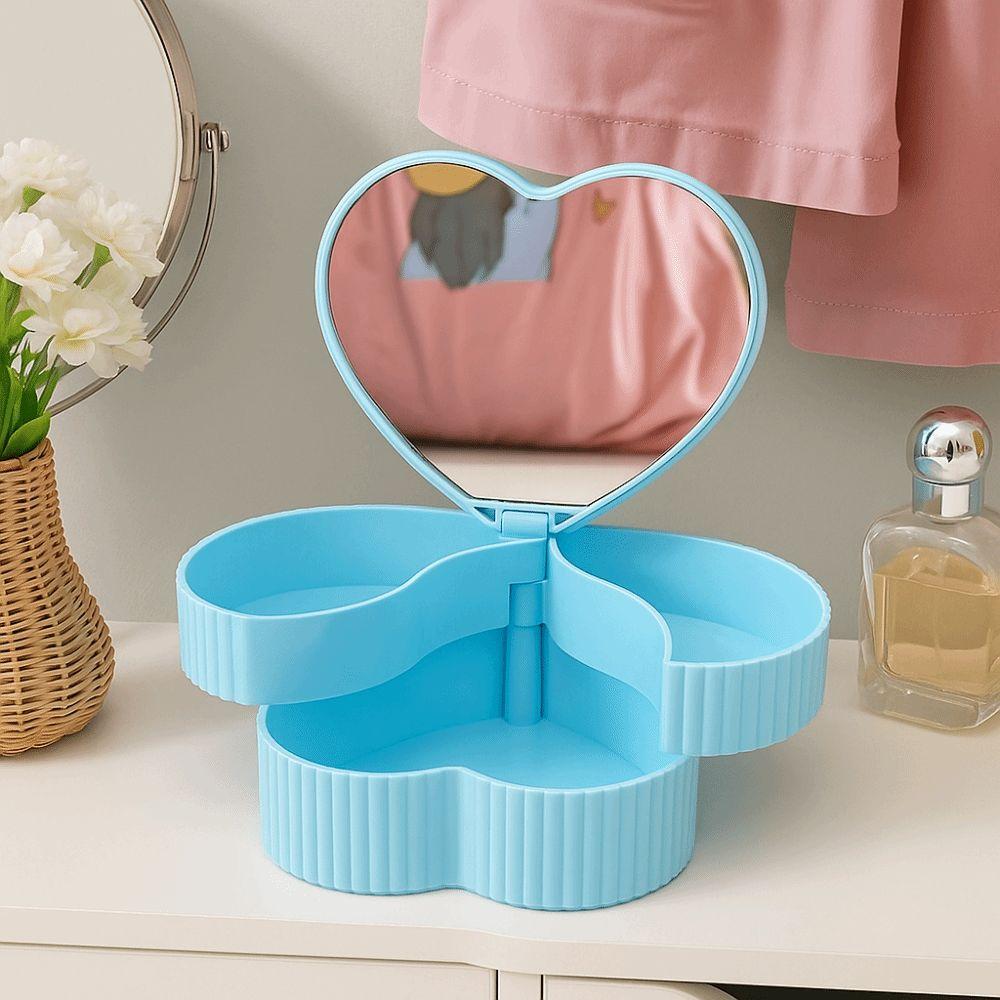 Large Capacity Jewelry Organizer Double Layer Jewelry Display Box  Travel Storage