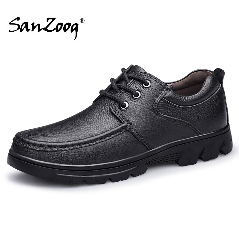 Herbst Winter Herren Natur Echtleder Schuhe Lässig Business Büro Schwarz Braun Plus Übergröße 48 49 50