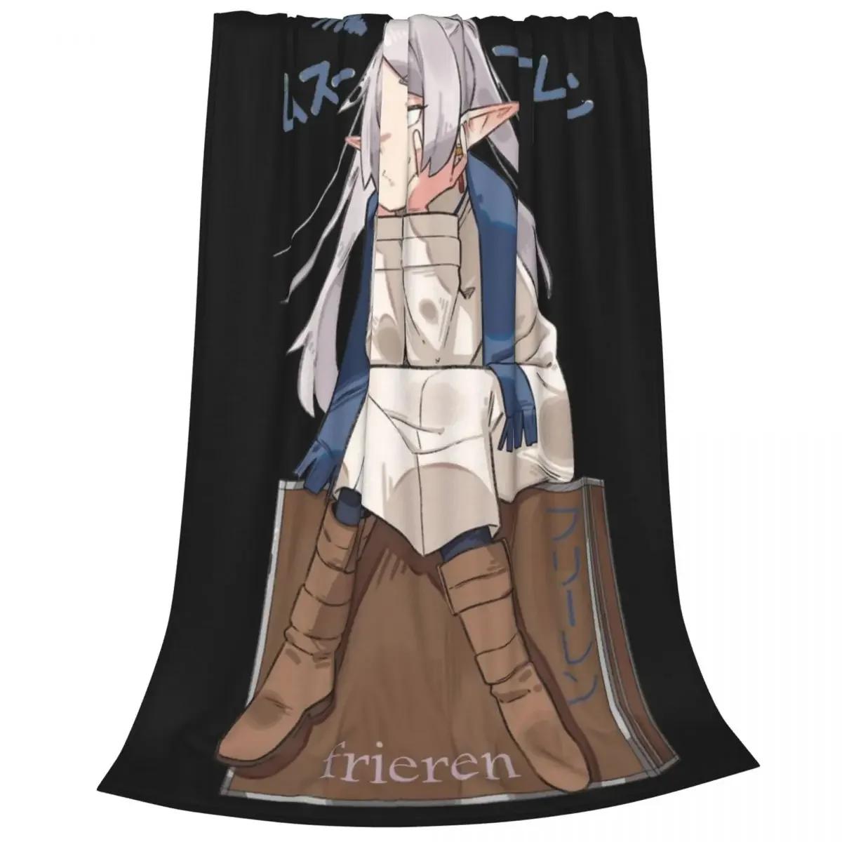 

Frieren Anime Manga Plush Blankets Custom Throw Blanket for Sofa Bedding Lounge 150_125cm Quilt# 75X95CM сірий колір