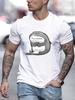 ZX Summer Angry Shark Pattern Printed Mens Creative Top Casual Short Sleeve Round Neck Tshirt Summer Outdoor Mens Wear