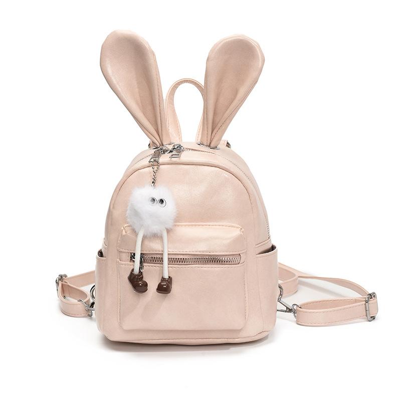 

Милый рюкзак с кроличьими ушками, маленький, новый 2025, модный, нишевый, универсальный дорожный рюкзак для милой девушки в стиле мори розовый