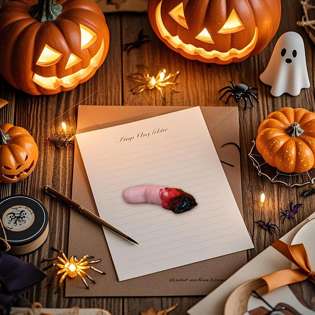 Halloween Horror Bloody Finger Prank Prop Bloody Severed Finger Finger Scary Realistic Bloody Severed Scary Fake Finger Pro V2E1