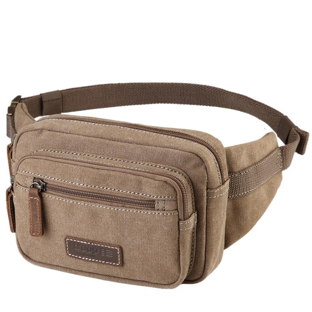 Многофункциональная парусиновая уличная большая вместительная спортивная нагрудная сумка — фото 3