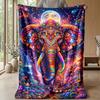 Mechanical Elephants and Butterflies Theme blanket Lightweight Warm Flannel Blanket Decorative Throw Blanket for Home Decoration