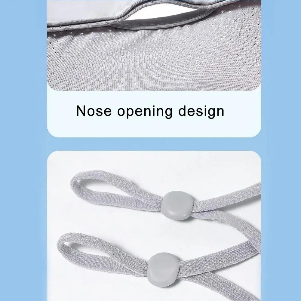 Women Ice Silk Mask Thin Breathable Mesh Face Cover Summer Outdoor Sunscreen Mask Adjustable Anti-UV Cycling Running Sport Mask