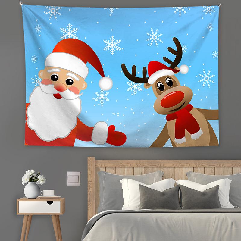 Weihnachtstapisserie Außenhandel Grenzüberschreitendes Weihnachtshintergrundtuch Weihnachtsmann-Hängetuch