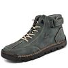 Men's Mid-Calf Leather Martin Boots - Autumn/Winter, Large Size, Handmade Casual Work Boots