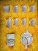 Exquisite 10-Piece Honeycomb Ceramic Kung Fu Tea Set with Teapot, Gaiwan, and Cups In a Gift Box.