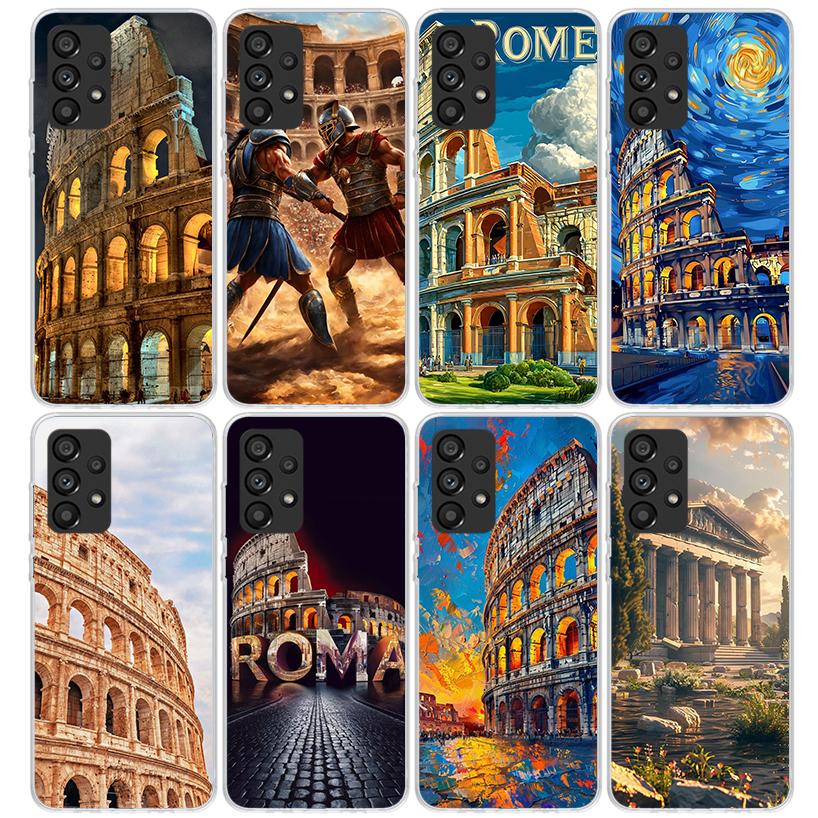 Roman Colosseum Phone Case For Samsung Galaxy A52 A51 A50S A32 A22 A12 A02S A72 A71 A31 A70 A30S Note 20 Ultra 10 Plus S10 Galax