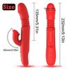 Double Tongue Vibrating Dildo for Women, Heating Telescopic Rotating Vibrators, Anal Clitoris Vaginal Stimulator Sex Toys