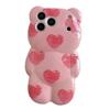 Cartoon Love Heart Bear Anti-fall Phone Case for iPhone 11, 13, 14, 15, 16, 17, PRO/MAX Series