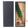 Penna stilografica vintage con piuma, pennino da immersione per calligrafia, con cofanetto regalo(verde)