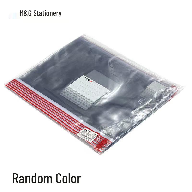 M&G A4 Transparent PVC Zipper Document Bags