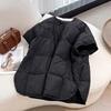 Women Autumn Winter Vintage Waistcoat V-Neck Casual Short Sleeve Jacket