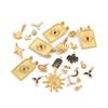 3PCS/LOT CARLIDANA Vintage Luxury Stainless Steel Natural Stone Star Eye Sunflower Pendants Charms for DIY Jewelry