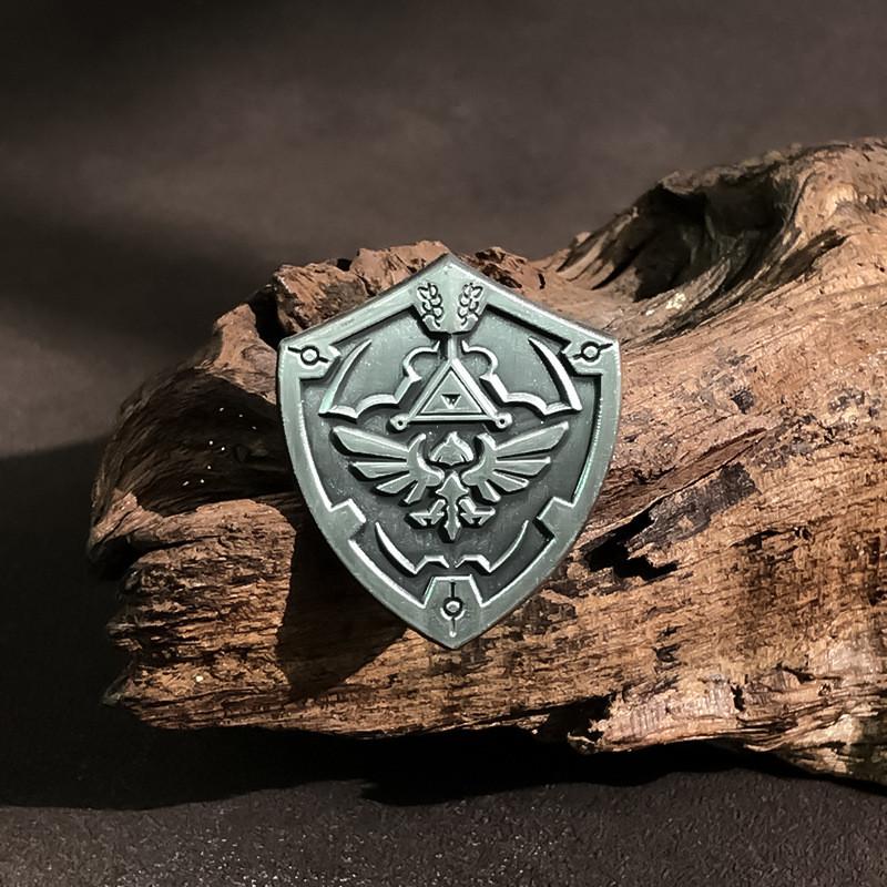 Shield Whimsical Alloy Badge Brooch With Cartoon Design For Contemporary Lovers Fashion
