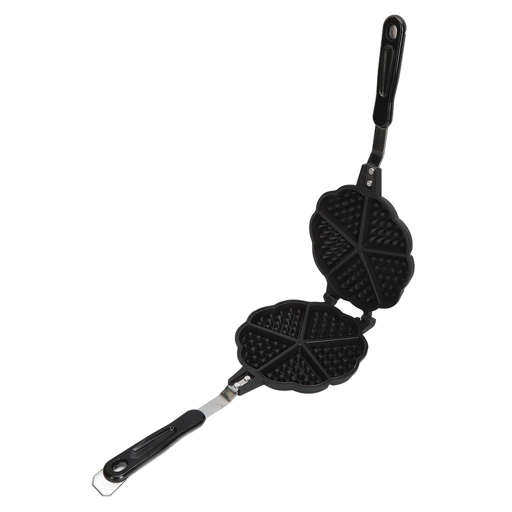 5.9in Waffle Maker Pan Aluminum Alloy Plastic Easy To Clean Mini Waffle Maker for Waffles Sandwich