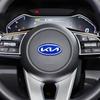 Koolstofvezel Auto Stuurwiel Embleem Sticker Badge Voor KIA K2 K3 K5 KX5 Sportage GT R Stinger Rio Optima Sorento Forte Soul