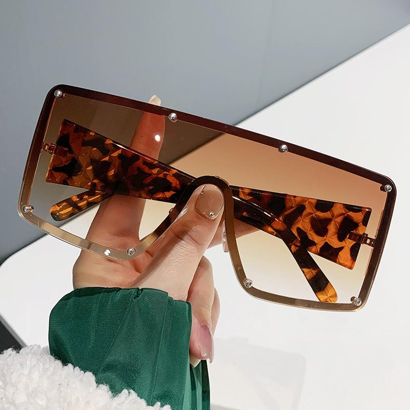 Fashion Large Frame Sunglasses for Women UV400 Protection Wide Rim Catwalk Street Style Ins