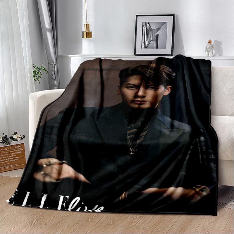 

3D Jackson Wang Singer Star Soft Plush Blanket,Flannel Blanket Throw Blanket for Living Room Bedroom Bed Sofa Picnic Kids Gift 75x90cm