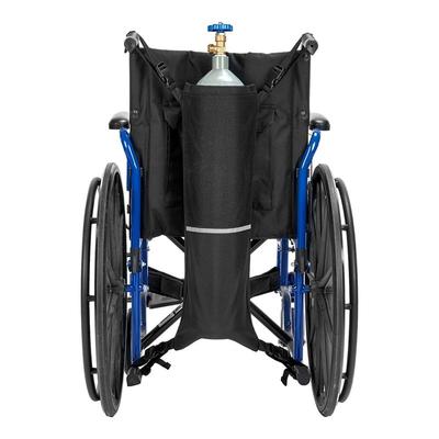 M-Modern-Für Rollstuhl geeigneter Sauerstoffflaschenhalter Verstellbare Gurte, Tragbare D- und E-Zylinder-Transporttasche