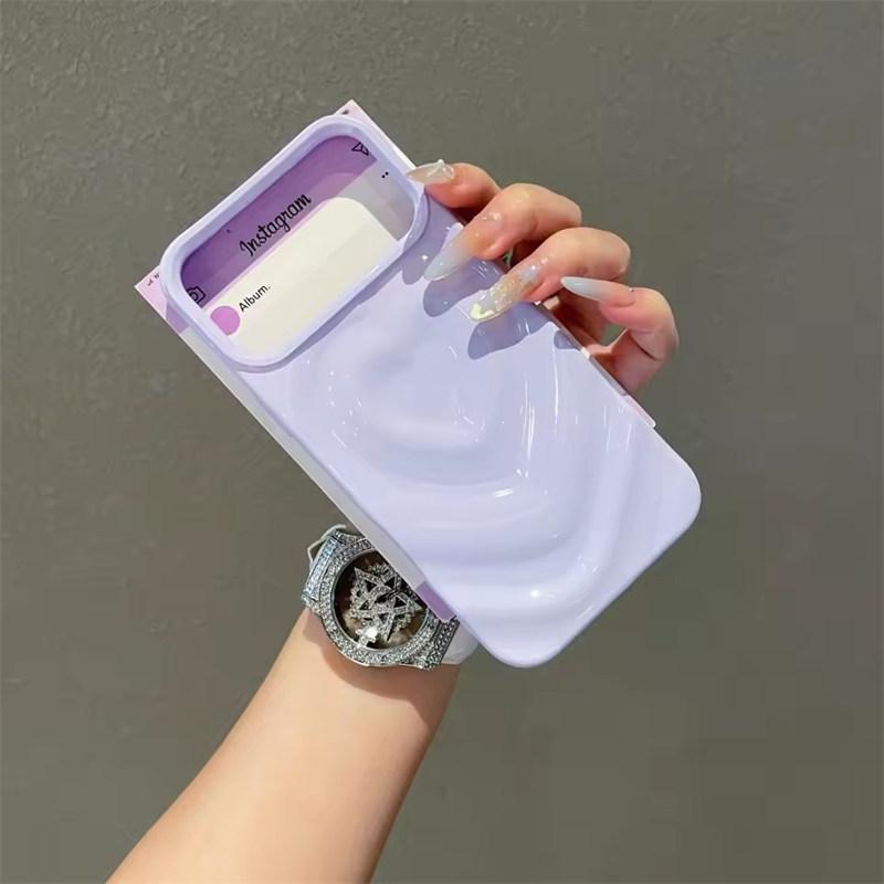 Fashion 3D Love Heart Candy Color Phone Case for iPhone 17 Air 16E 15 14 13 12 11 Pro Max Ripple Ultra Slim Shockproof Ins Cover