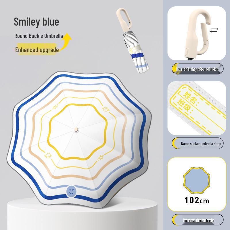 Children's Safe Automatic Umbrella - Anti-Stab, Rounded Corners for School Boys & Girls