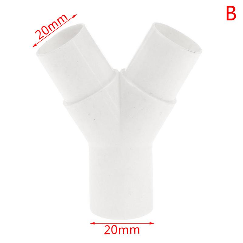 1Pcs PVC Plastic Y Type Tee Y Tee Fork Water Pipe Tee Drip Box Tee Joint 16mm / 20mm