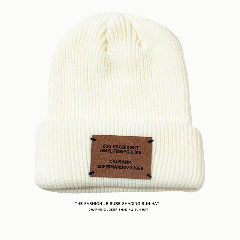Hat Knitted Wool Hat Shows the Face Small Autumn and Winter Warm Fashion Versatile Cold Hat Women's Big Head Circumference Hat