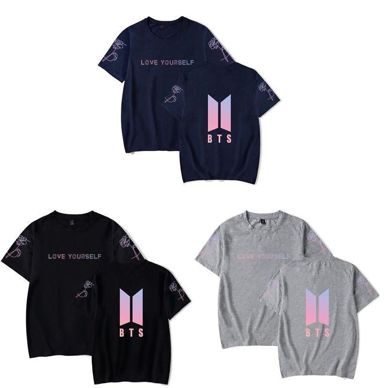 Bts Print T Shirt Short Sleeve Cotton Casual Wear For Fans Fashion