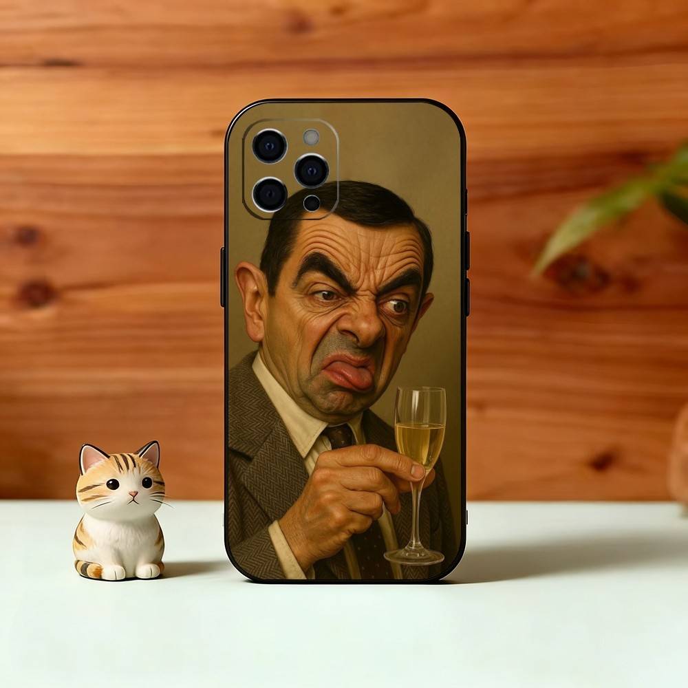 Mr_B-Bean Phone Case For iPhone 17,16,15,14,13,12,11 Plus,Pro Max,XS,Soft Silicone Black Cover