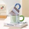 Pearl Glazed Porcelain Coffee Mugs Home Kitchen Drinkware Christmas Party Gifts Children's Water Cup Office Coffee Mug