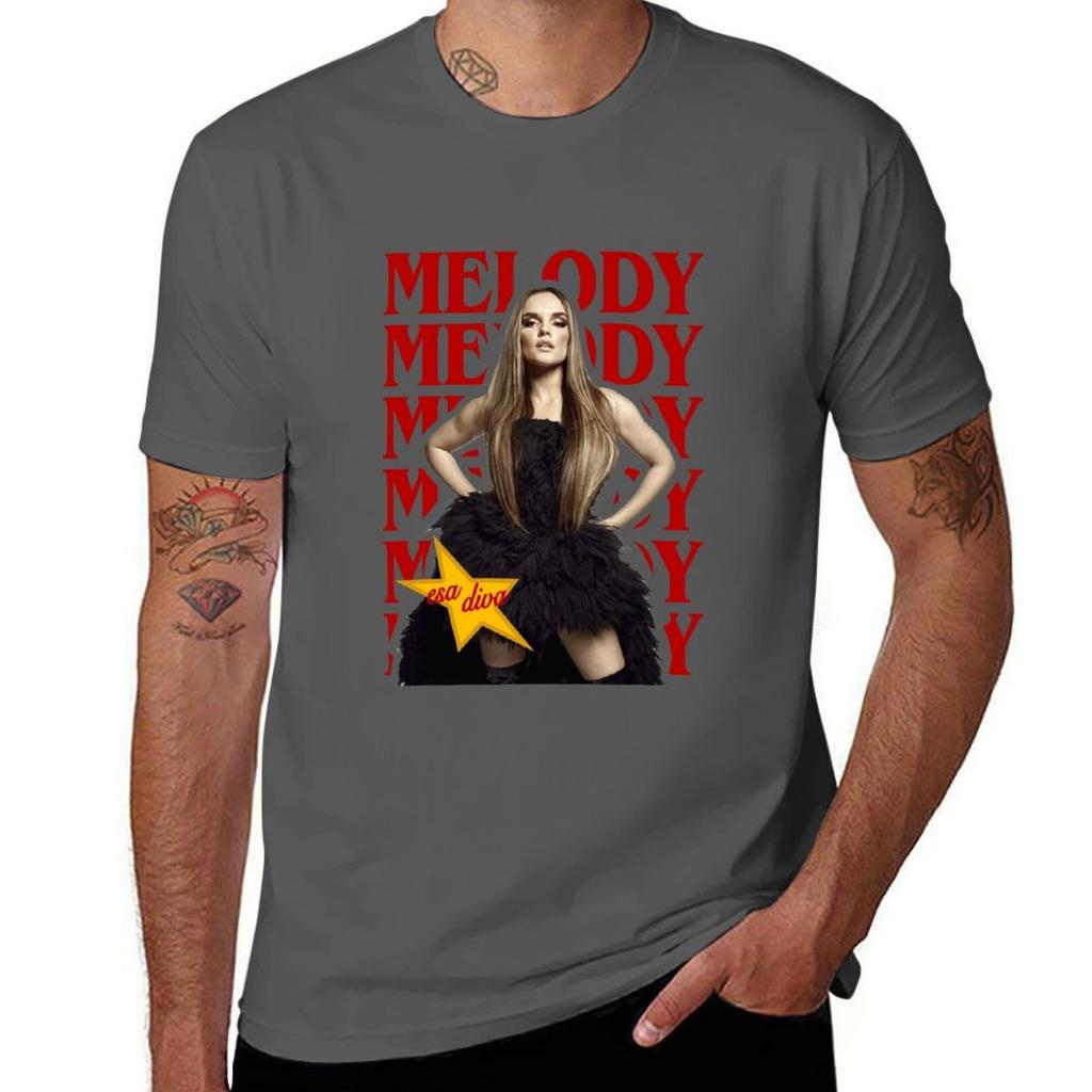Melody Esa Diva Eurovision 2025 Spain Spain Merch Tshirt Nonshrink Basic Cotton Tshirt