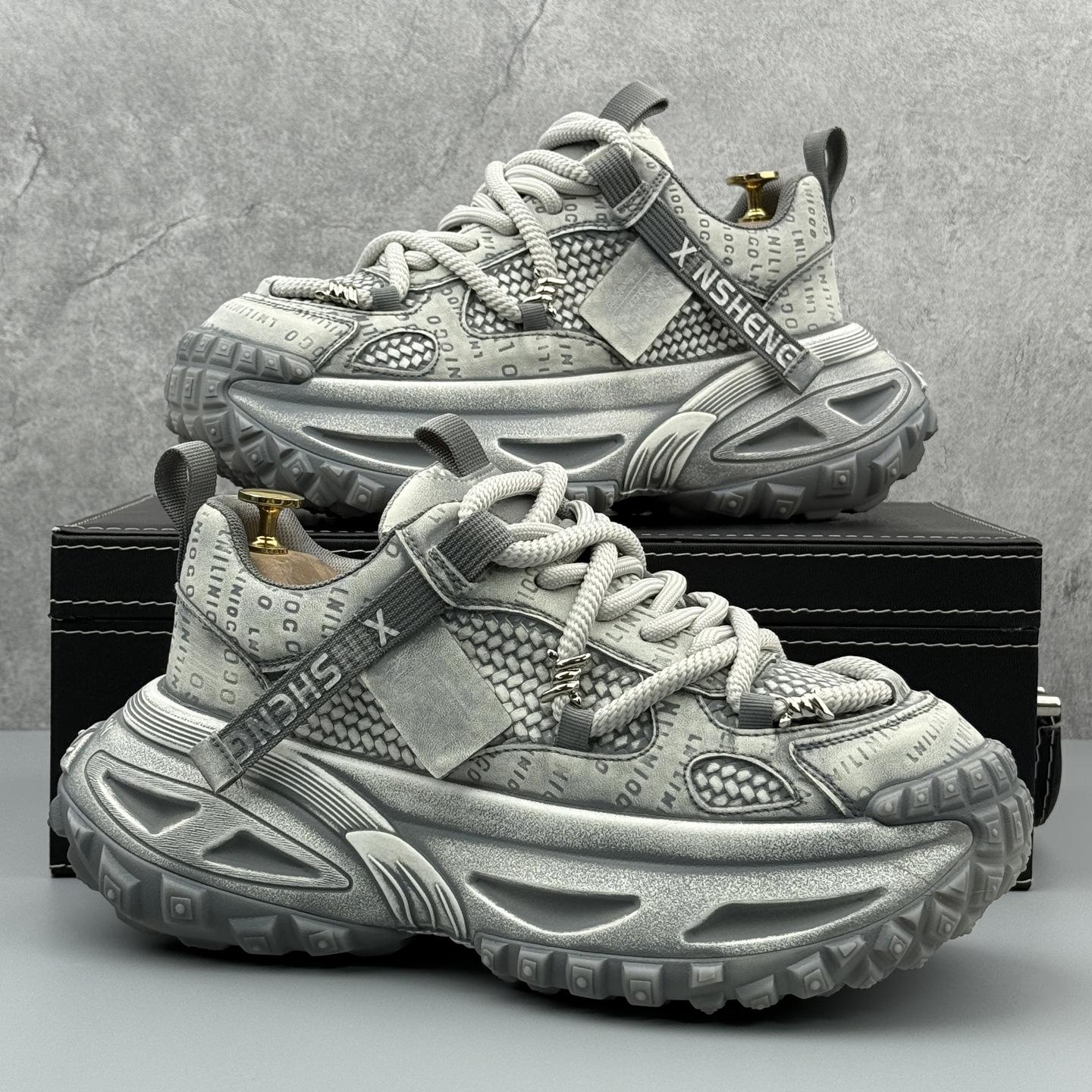 

Европейские мужские модные кроссовки в стиле dad shoes 2025 года - Осенние повседневные, Спортивный стиль, Увеличивающие рост 44
