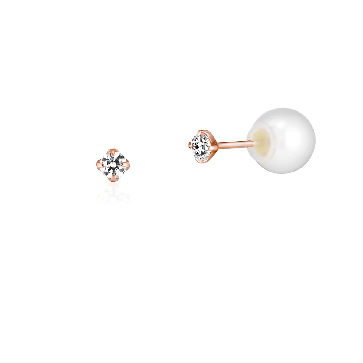 

K10 pink gold earrings 151416553103 canal4℃ (PG)