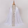 New Pearl Chiffon Embroidered Sequins Decorative Wrap Headscarf, Malaysia Indonesia Fashion Lace Ladies Scarf