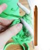 Wooden Crochet Hook Comfort Grip Knitting Pin for Beginners, Ergonomic Handle Crocheting