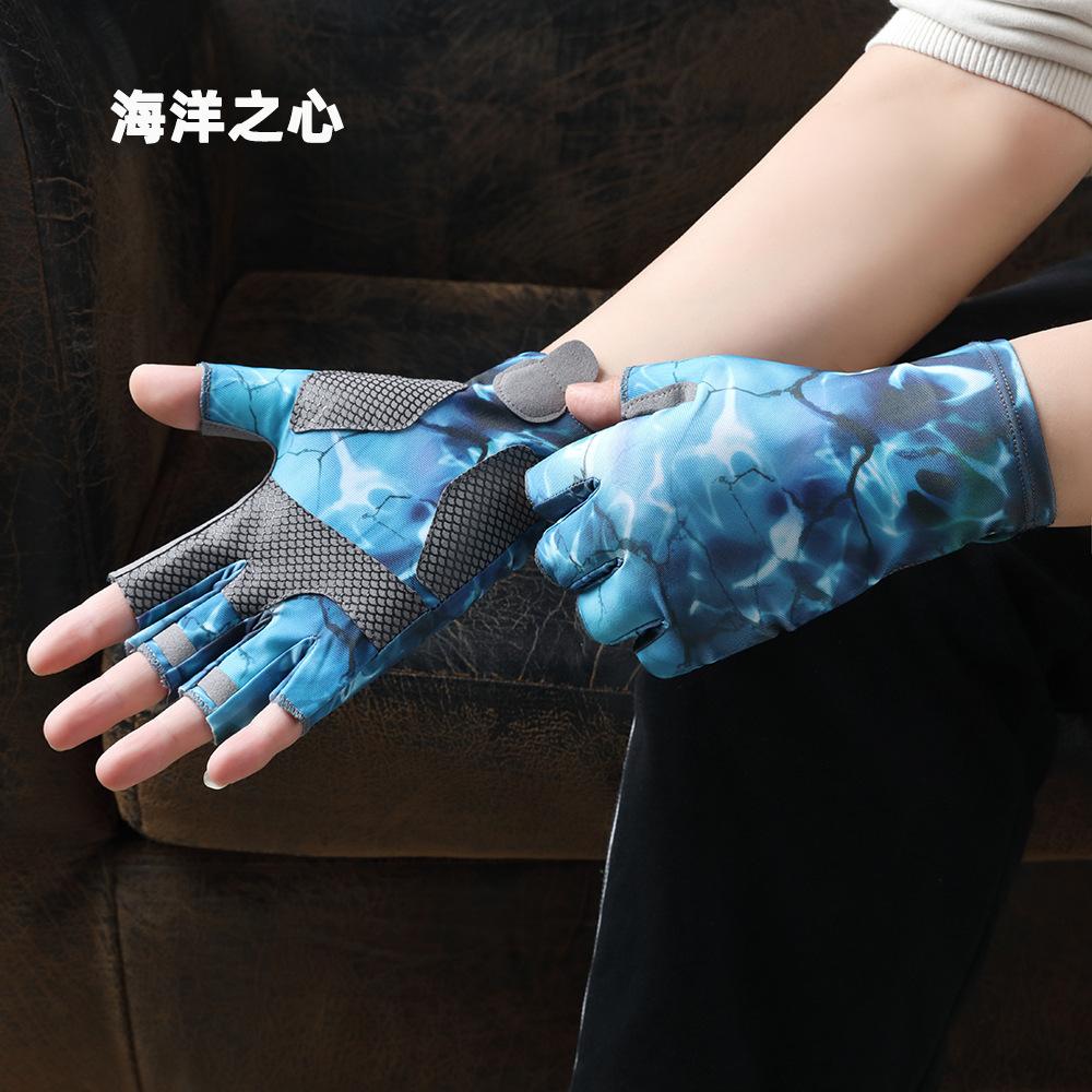 Fingerless Fishing Gloves with Non- for Outdoor Angling