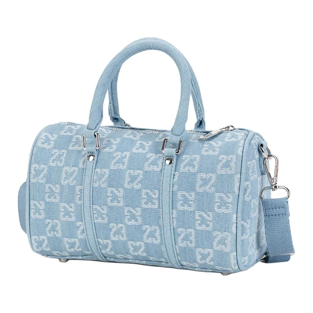 Jordan Polyester Bowling Bag, Crossbody Handbag Medium Unisex Denim Blue JD2623116AD-002