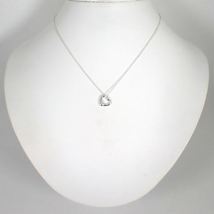 [Used] TIFFANY/Tiffany 925 Open Heart Pendant/Necklace/j112-3