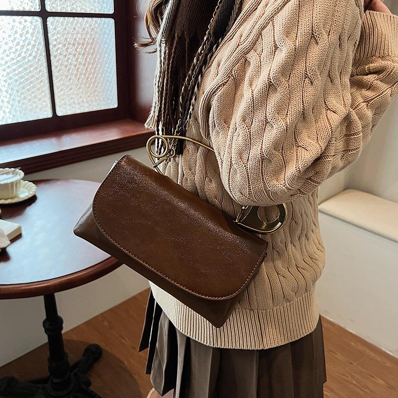 Women Simple Fashion Retro Small Square Casual Crossbody Shoulder Bag