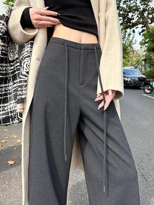Women's 2025 Autumn/Winter High-Waisted Wide-Leg Pants: Slimming, Drapey, and Versatile